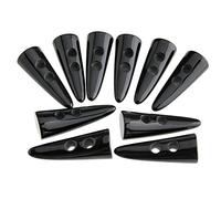 eMagTech 10pcs 50mm Toggle Buttons Resin Buttons for Jacket Coat Blazer Sewing Black, black, 50 mm