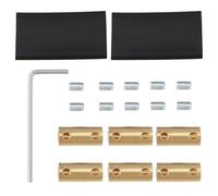 eMagTech 10pcs 6 AWG 80 Amp Quick Connection Terminal with Screws and Shrink Tubes Wire Connector Nut Kit for Home Appliances Automobiles Power Industry Machinery Equipment