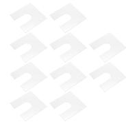 eMagTech 10Pcs Aluminium Packers Horseshoe U Shims Metal Spacers 50mm X 50mm with 17mm Slots Fender Alignment U Shim Flat Plate Square Washer, 1mm Thickness