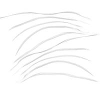 eMagTech 10PCS White Goose Biot Feathers 20-25cm For Millinery Crafts & Fly Tying