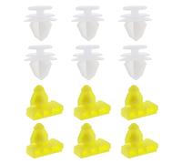 eMagTech 12pcs Car Rear Wheel Arch Surround Trim Moulding Clips Kit Plastic Retainer Fasteners White Yellow Compatible with Nissan Qashqai 2014-2020