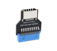 eMagTech 180 Degrees Adapter USB 3.0 19-Pin Internal Header to USB 3.1/3.2 Type-C 20-Pin Extend Adapter for Type E to PCs Front Panel Port