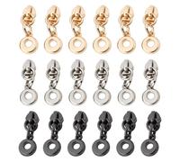 eMagTech 18Pcs No3 Circular Metal Zipper Head Slider for Boxes Bags Clothes with #3 Nylon Coil Zippers
