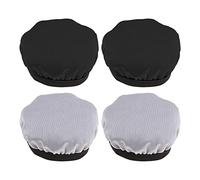 eMagTech 2 Pair Fabric Headphone Covers Washable Earphone Covers Ear Pads Protector Stretchable Sanitary Earcup 4-8cm Headset Compatible with WHXB700B WHXB700 WHH800 Black&Gray