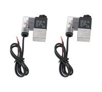 eMagTech 2 Pcs 220V Air Compressor Solenoid Valve Electrical Pneumatic Solenoid Valve Shutoff Ventilation Exhaust Valve with Light