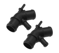 eMagTech 2 Pcs Coolant Hose Connector Pipe Flange 1J0121087C Compatible with VW Compatible with Audi A3 4-Way Radiator Coolant Hose Connector Cooling Water Flange