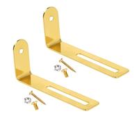 eMagTech 2 Sets Guitar Pickguard Mounting Bracket Support with Fixing Screws and Nuts Compatible with Les Paul Style Electric Guitar Gold