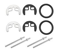 eMagTech 2 Sets Monobloc Mixer Tap Fixing Fitting Kit Two Hole Stainless Steel Single Basin Tap Fixing Set Mounting Accessories for Kitchen Bathroom
