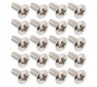 eMagTech 20 Pcs Electric Guitar Switch Screws 3mm Thread for 3/5-Way Selector Switch Compatible with Stratocaster Compatible with Telecaster,Chrome