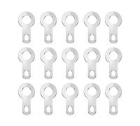 eMagTech 200PCS Crimp Ring Terminal 3.2mm Solder Tag Lug Plate Bare Ring Terminal Connector Crimp for Micro Motors Tape Recorder Cores Silver-Plated Copper