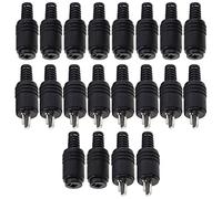 eMagTech 20PCS 2 Pin DIN Speaker Plug with Screw Terminals HiFi Loudspeaker Cable Connector for HiFi Loud Speaker Devices No Soldering 10PCS Male & 10PCS Female