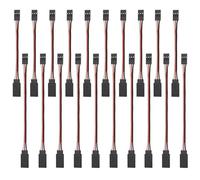 eMagTech 20PCS 3Pin Servo Extension Lead Male To Female Servo Extension Cable Model Aircraft Connection Cable Compatible With Futaba Compatible With JR servo 10cm 15cm