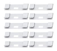 eMagTech 20pcs Vertical Blind Repair Vane Savers Blind Repair Clips Window Blinds Replacement Slats for Fixing Vertical Window Shades Slats White