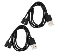 eMagTech 2PCS 2-in-1 Smart Glasses Magnetic Charging Cable Compatible with Huawei Smart Glasses Probe Spacing 2.5mm Magnet Spacing 8mm Line Length 57.5cm Black