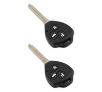 eMagTech 2Pcs 3-Button Remote Key Fob Case Shell with Uncut Blade Compatible with Toyota RAV4 TOY43