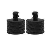 eMagTech 2Pcs 5/8"-11 Female to 1/4"-20 Male Screw Reducer Aluminum Alloy Screw Adapter Studs Accessories for Camera Webcams Mic Stand