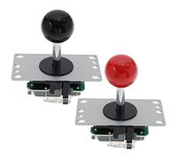 eMagTech 2Pcs 5 Pin 8 Way Arcade Joystick Replacement Fighters Joystick Fit for Arcade Game Machines Ball Top Handle Controllers Accessories