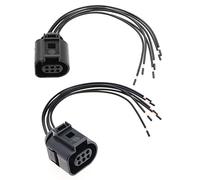 eMagTech 2PCS 6 Pin Harness Socket 1J0973713 Connector Plug Socket Wiring Repair Loom Car Parts 13.5cm 0,50mm² Wiring Cross Section 1 Male & 1 Female