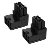 eMagTech 2PCS 8PIN Power Adapter 90 Degree GPU VGA PCIe Connector for Desktop Computers Graphics Card Right Angle Elbow Adapter Black (Angled Upwards)