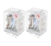 eMagTech 2pcs AC24V LY2NJ 8Pin Small Relay Electromagnetic Intermediate Relay Suitable for Elevators Communications Automation Equipment