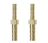 eMagTech 2PCS Brass Barb Reducer 6mm to 4mm Hose Fitting Adapter Tube Splicer Joiner Connector Converter for Air, Water, Fuel, Oil Pipe