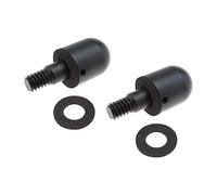 eMagTech 2PCS Car Rear Bumper Round Nail Guard Protector Anti Collision Aluminum Alloy Guard Tail Tuning Part for Smart Fortwo Black Bumper Accessories Automotive Parts