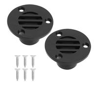 eMagTech 2pcs Drainage Floor Drain 50x30mm Nylon Floor Drain Drainage Pipe Marine Deck Drainage Floor Drain for Yachts Kayaks Deck Drainage Holes Black