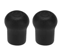 eMagTech 2pcs PVC Fishing Rod Butt Cap Protector Cap End Suitable for Fishing Rod Building Repairs Diy Fishing Rod Ends Black 45.5x35mm