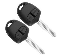 eMagTech 2pcs Right Groove Car Key Shells 2 Buttons Car Key Case Car Remote Key Protective Shell Compatible with Mitsubishi Pajero Sport Outlander Grandis ASX MIT11