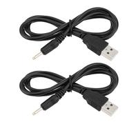 eMagTech 2Pcs USB 2.0A to 2.5 x 0.7mm DC 5V Power Plug Power Round Plug Cable 100cm 5V 18AWG for 5V2A DC2.5 Tablet Computer Black