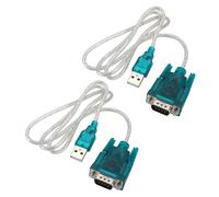 eMagTech 2pcs USB to RS232 DB9 9 Pin Serial Port Converter Connection Cable COM Port Converter Cable with CH-340 Chip Compatible with Windows 7 8 10