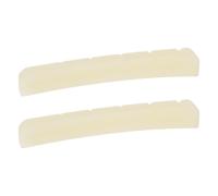 eMagTech 2x Unbleached Bone Guitar Nut 9.5 Inch Radius 42x3.3x5.3/5.9 Curved Bottom Compatible with Fender Stratocaster Telecaster