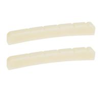 eMagTech 2x Unbleached Bone Guitar Nut 9.5 Inch Radius 43x3.3x5.3/5.9 mm Compatible with Fender Stratocaster Telecaster