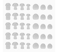 eMagTech 35pcs Mushroom Hearing Aid Domes - Silicone Universal Domes for Hearing Aids Earbud Replacements and BTE Sound Amplifiers