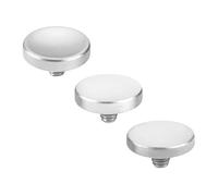 eMagTech 3pcs Silver Aluminum Shutter Release Button Concave Convex Flat Compatible with Fujifilm Compatible with Canon