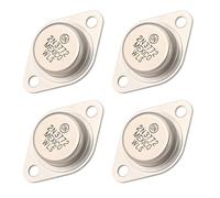 eMagTech 4 Pack High Power NPN Switching Transistors 2N3772 60V 20A to-3 for Power Amplifiers Motor Drives and Power Control
