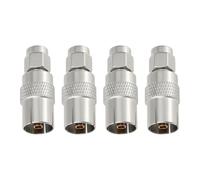 eMagTech 4 Pack SMA Male to Female Coax TV Socket Adapter, 50 Ohm, SMA Male, Female Coax Socket, Compatible with Antenna, Broadcasting, Wi-Fi, TV