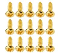 eMagTech 40Pcs Guitar Pickguard Screws 3 x 12mm Compatible with Ibanez RG Guitars #4 X 1/2 inch Gold