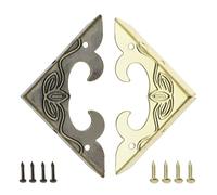 eMagTech 40PCS Wooden Box Corner Protector Vintage Corner Guard Metal Edge Cover Furniture Table Edge Decoration for Jewelry Box Storage Box Antique Bronze & Gold