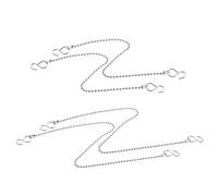 eMagTech 4PCS Ball Type Basin Chain with S-Shaped Hook Stainless Steel Bathtub Sink Stopper Chain for Bathtub/Kitchen Sink Washbasin 2PCS 25cm 2PCS 40cm