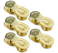 eMagTech 5 Pair of Bicycle Chain Links for 11 Speed Speed Chain Mountain Road Bike Reusable Magic Buckles Quick Assemble Disassemble Manganese Steel Gold Cycling Accessories