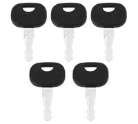 eMagTech 5pcs 14MST Ignition Switch Keys 14603 14607 14707 14657 Compatible with JCB Compatible with Manitou Compatible with Skytrak Compatible with New Holland Compatible with Volvo Excavator, Black