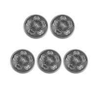 eMagTech 5Pcs 24mm Antiqued Metal Buttons Shank Sew On Buttons for Clothing Blazers Sports Jackets Antique Silver