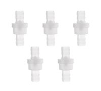 eMagTech 5PCS 3/8 Inch (10mm) One-Way Check Valve 43.24x20.2mm PP Non-Return Check Valve for Water Fuel Oil Air Gas Pneumatic Systems