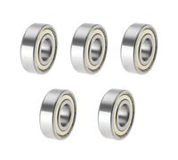 eMagTech 5pcs 6203 ZZ Sealed Ball Bearings Bearing Steel Double Metal Seals 17 x 40 x 12mm Deep Groove Ball Bearing Chrome Steel Ball Bearing