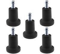 eMagTech 5PCS Bell Glides Office Chair Wheels Stopper Replacement Office Chair Swivel Caster Wheels Office Furniture Accessories 11x22mm Black