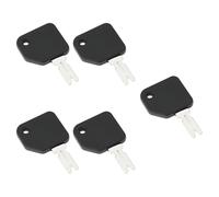eMagTech 5pcs Forklift Key Replacement 181333 Compatible with Hyster Black Plastic Handle