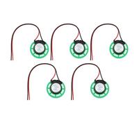 eMagTech 5Pcs Mini Speaker Toy Magnetic Speaker Internal Replacement Speaker 8 Ohm 0.5W for DIY Electronics Games 26mm Cable Length 100mm Green