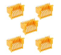 eMagTech 5pcs Yellow Connector Terminal PCB Charging Protection Board Connector Terminal Wiring Connecting Terminals Compatible with Makita 18V BL1850 BL1830