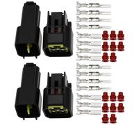 eMagTech 5Sets 4Pin Waterproof Auto Connector Compatible with FURUKAWA FW-C-4F-B FW-C-4M-B